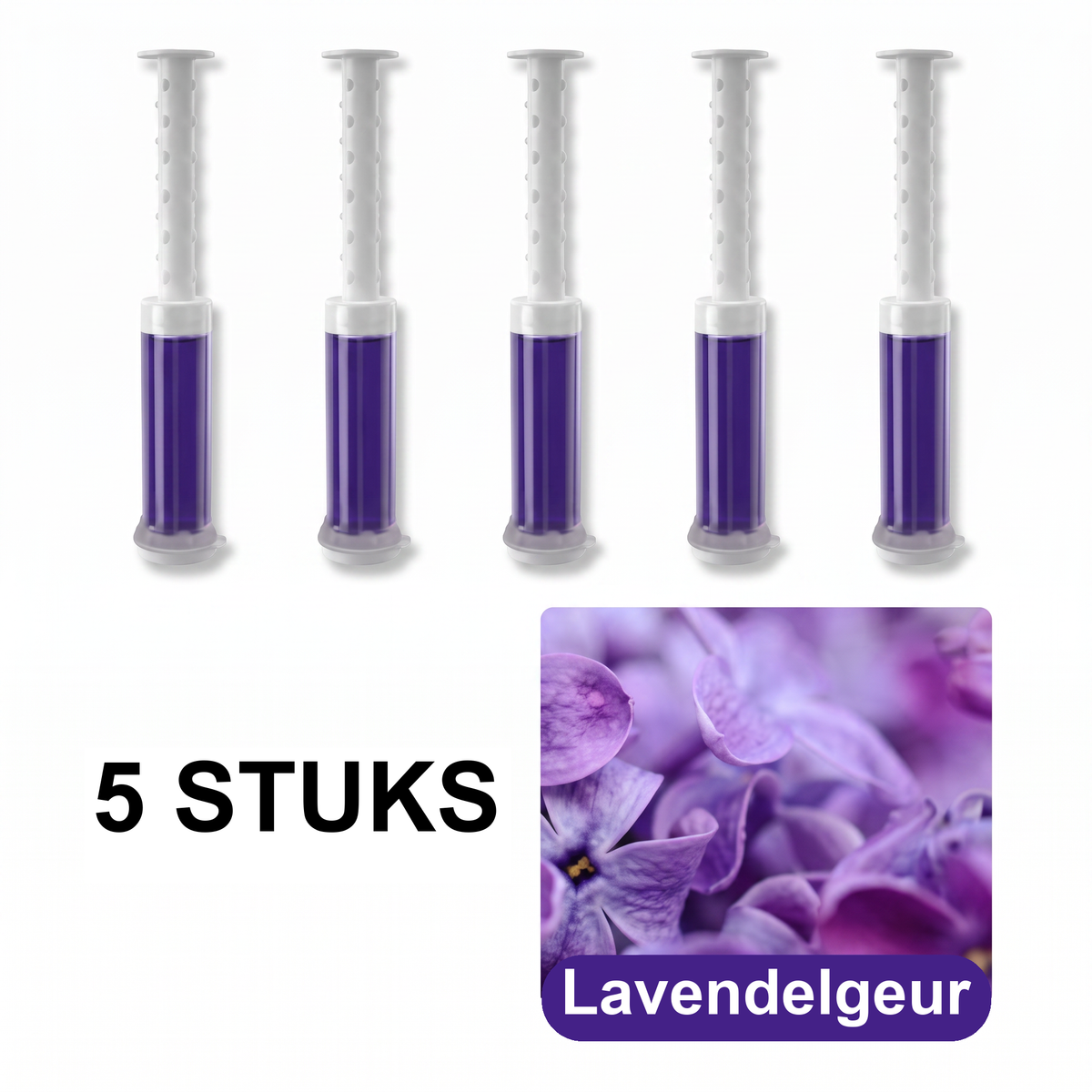 Toiletgel-verfrisser, 5 stuks, lavendelgeur