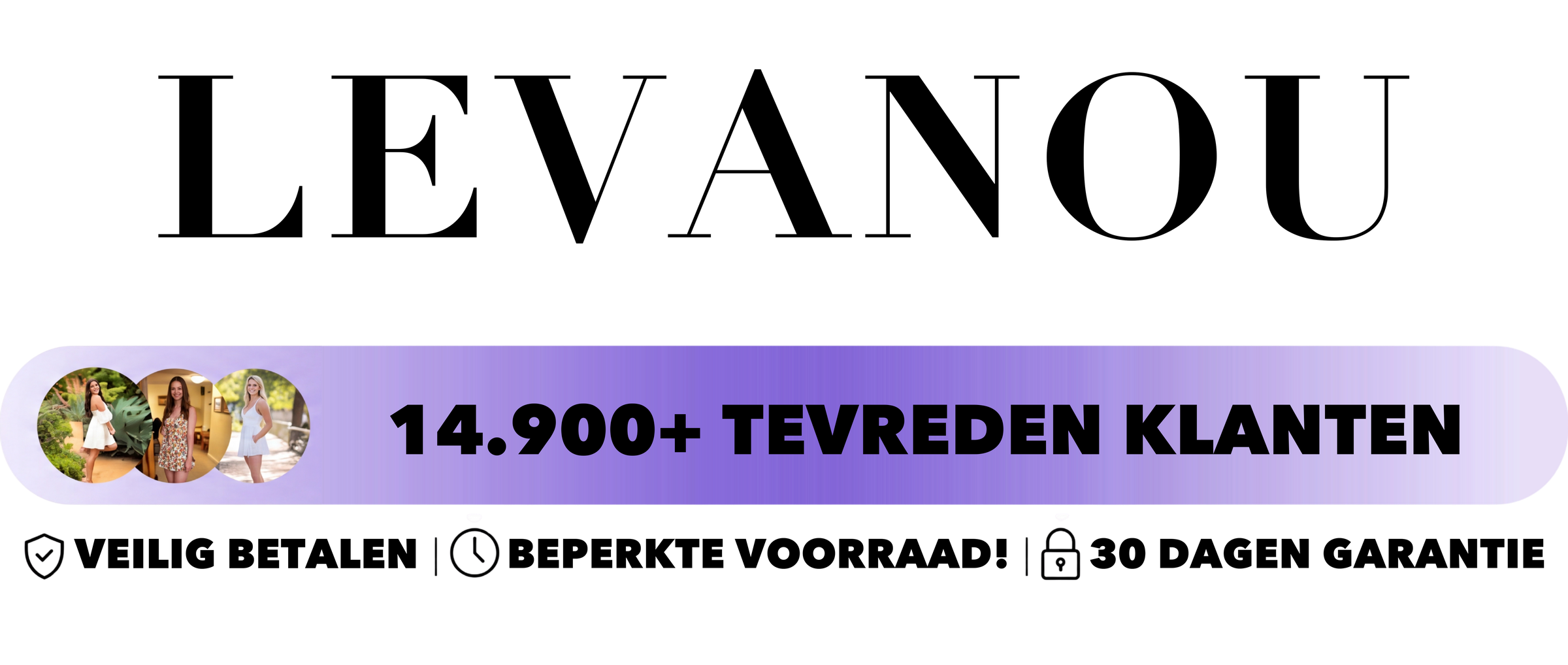 Levanou logo met trustbadge
